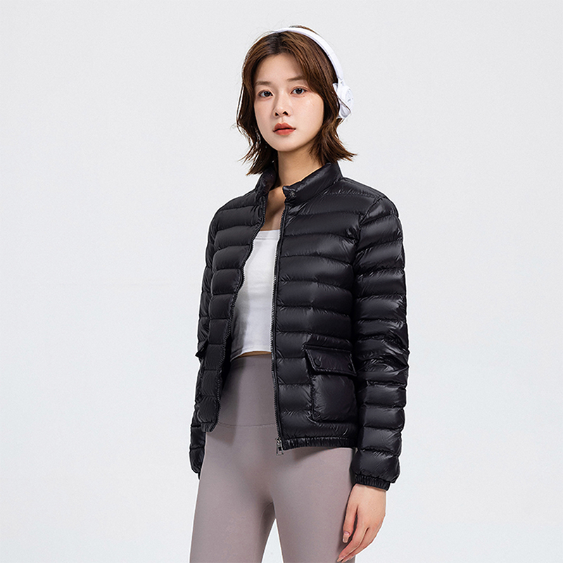知羽家-95白鸭绒轻量短款羽绒服女2025新款高端秋冬时尚夹克外套