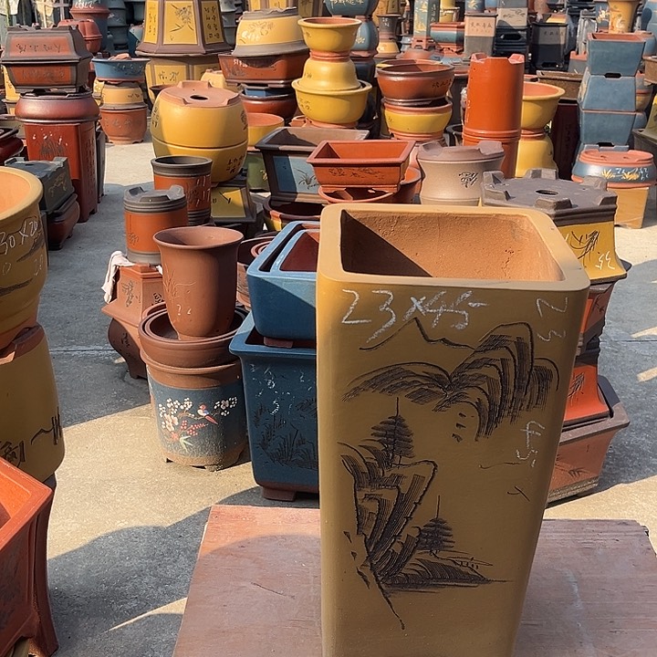 紫砂紫砂花盆盆栽