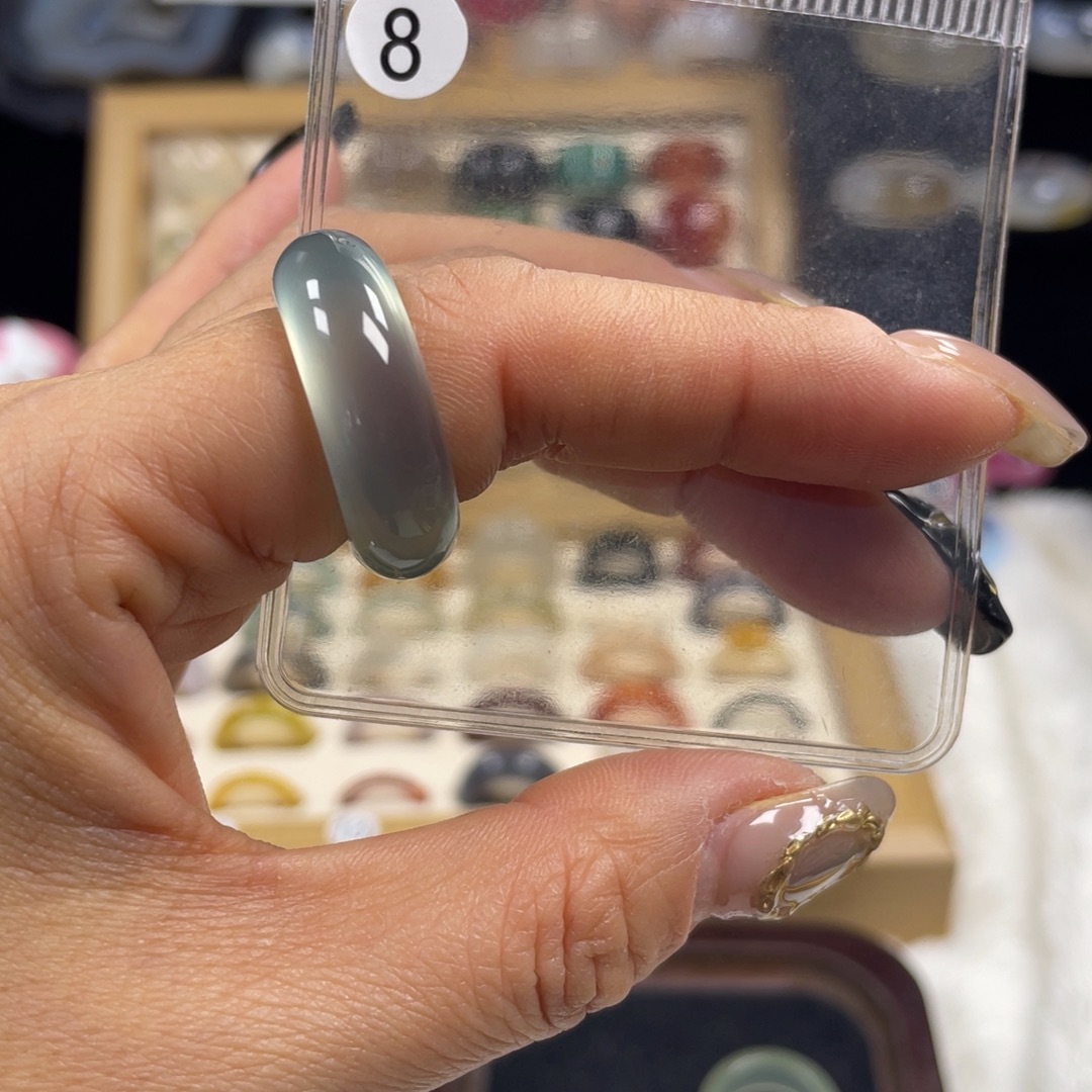 玛瑙/玉髓未镶嵌戒指16港