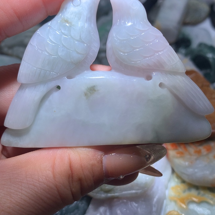 翡翠未镶嵌颈饰保真天然A货翡翠