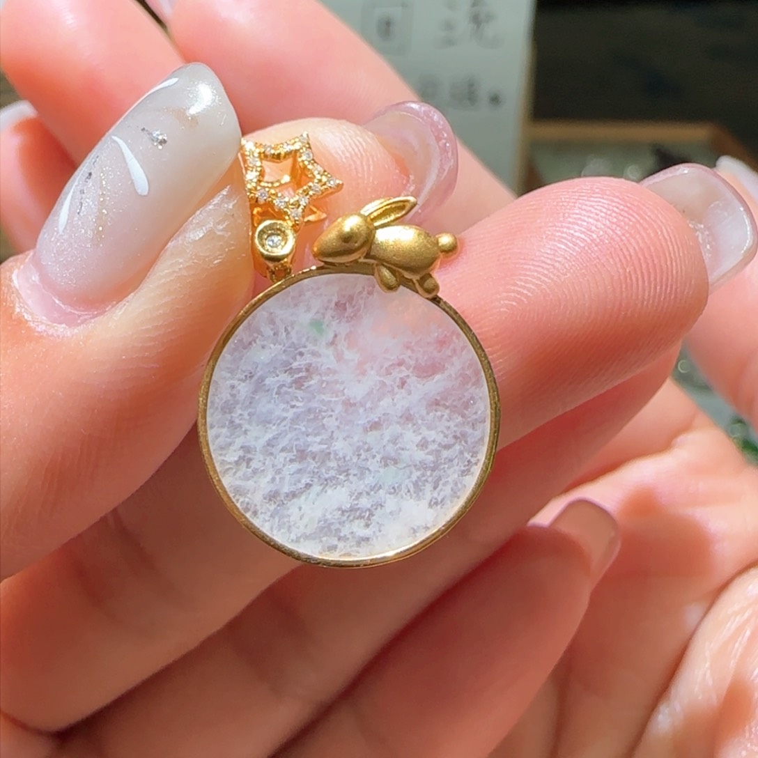 【闪购商品】翡翠颈饰18K金镶嵌缅甸