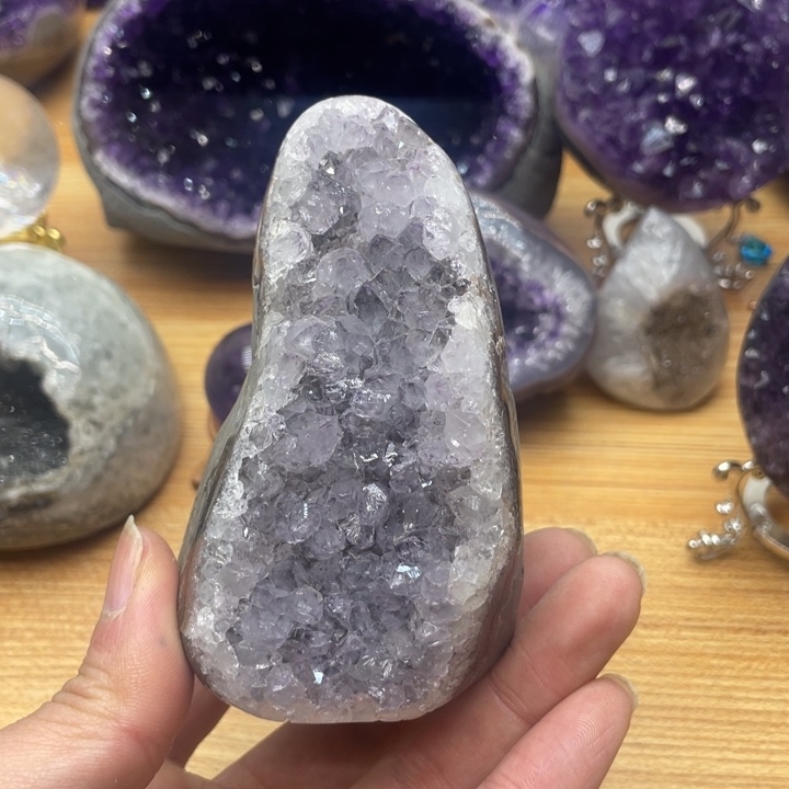 紫晶恐龙蛋未镶嵌