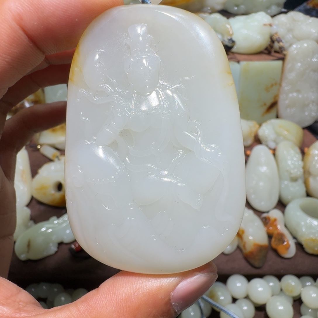 木***卯和田玉未镶嵌吊坠(不含链)