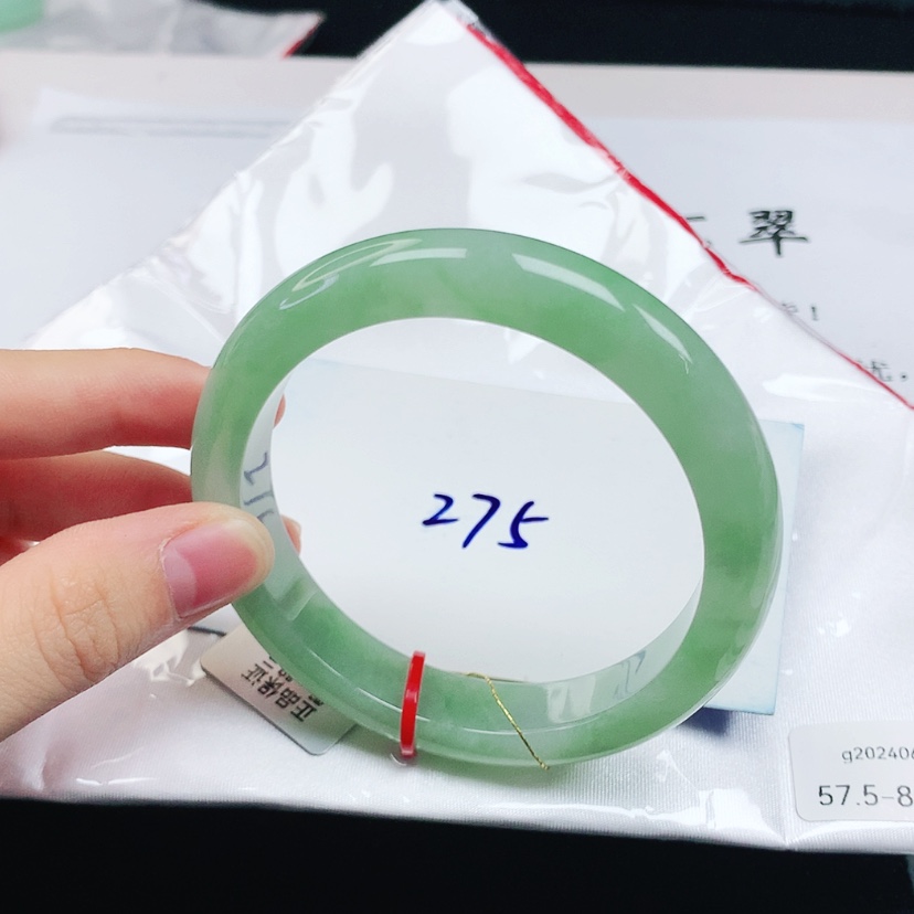 【闪购商品】翡翠手镯未镶嵌缅甸天然a货手镯57+