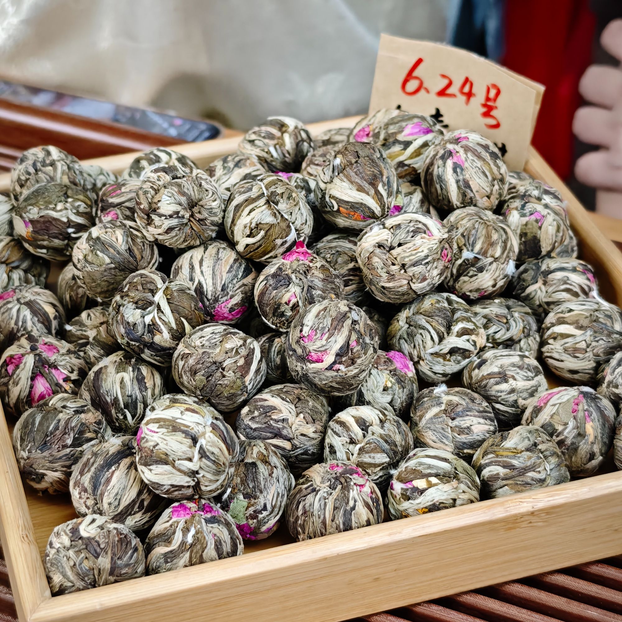 双龙戏珠手作花茶 冬青收茶