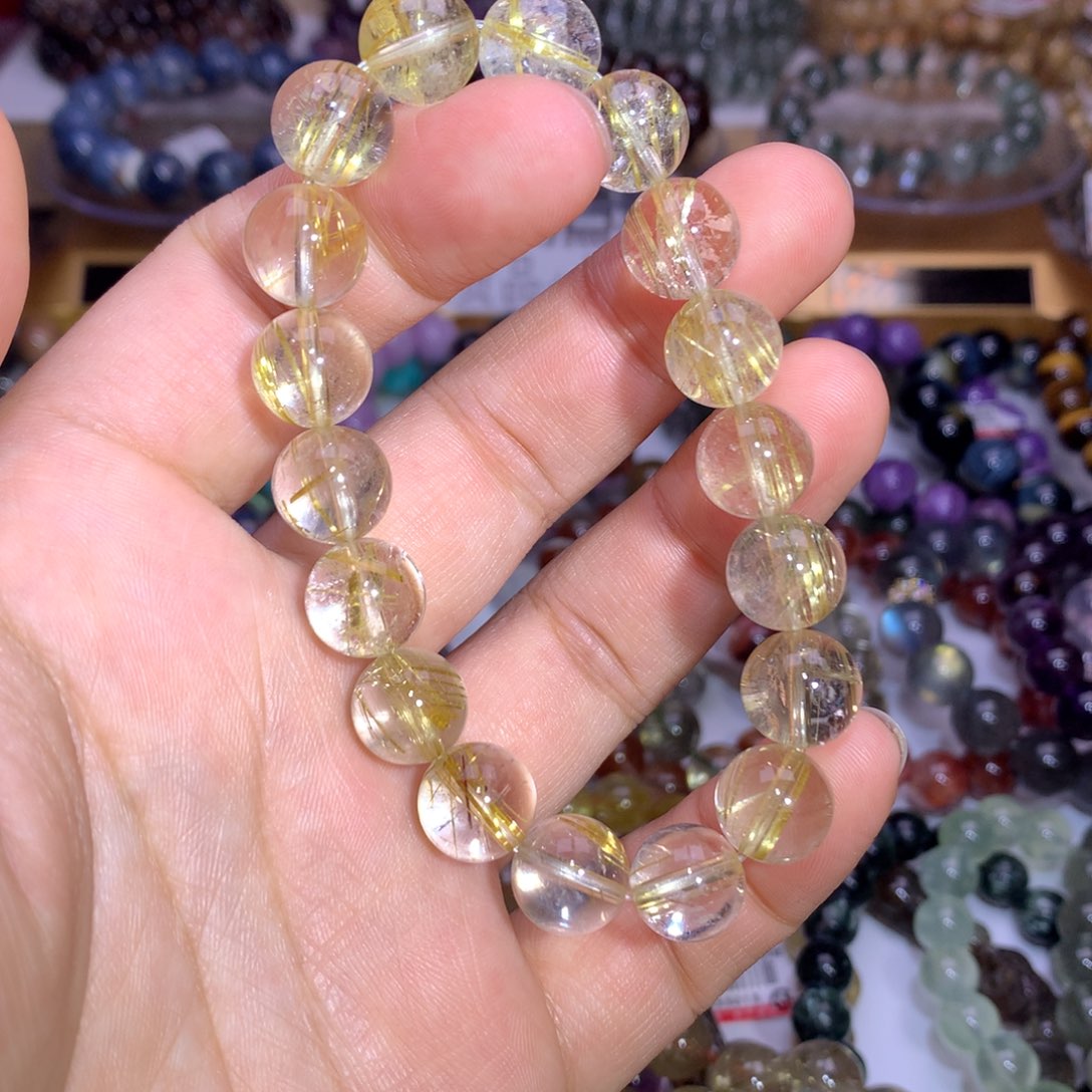 水晶手链未镶嵌11m金发晶