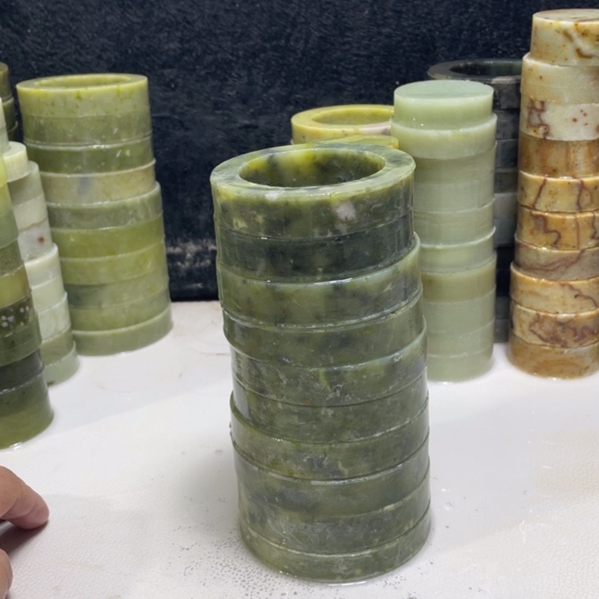 【闪购商品】蛇纹石玉珠宝半成品未镶嵌