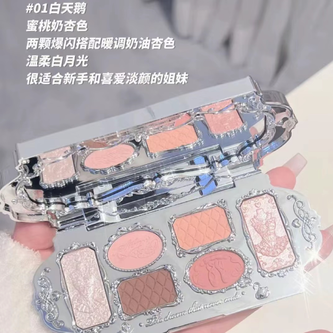 A118【热卖爆款】白天鹅芭蕾系列六色眼影哑光珠光细闪持妆淡妆