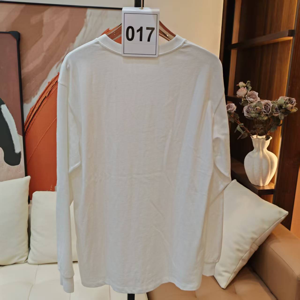 99新 Alexander McQueen/亚历山大·麦昆 男士联名双G纯白长袖017
