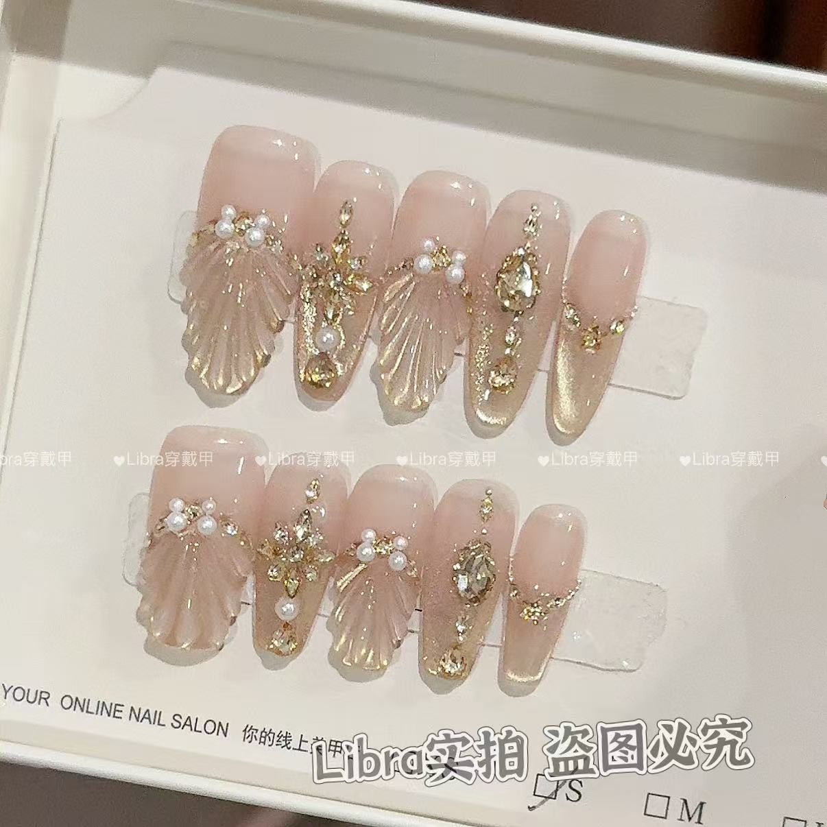 【缪斯星纱】纯手工穿戴甲美甲贴片可拆卸指甲贴片10片装