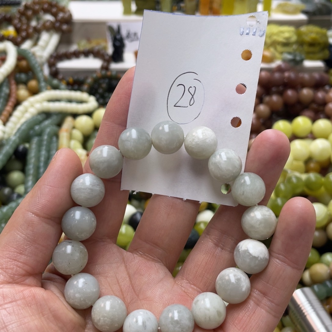 蛇纹石玉手链未镶嵌