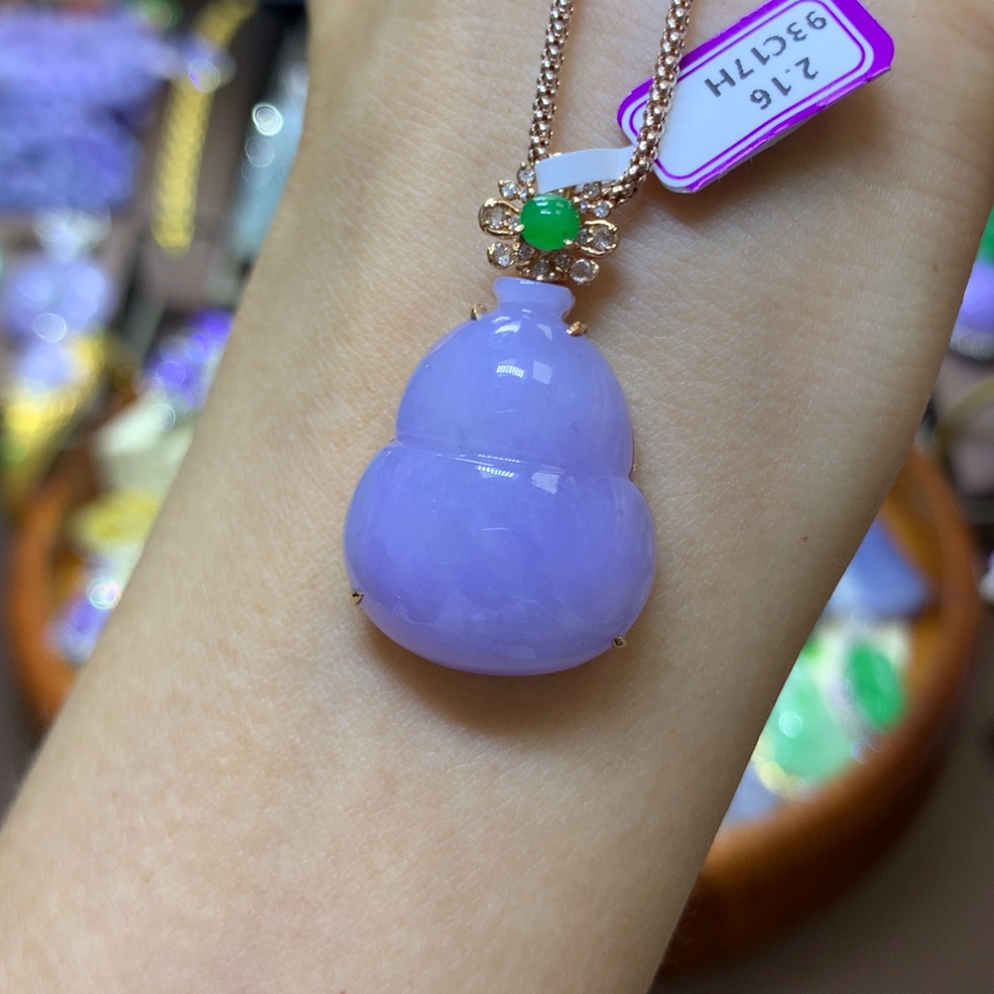 【闪购商品】翡翠颈饰18K金镶嵌翡翠