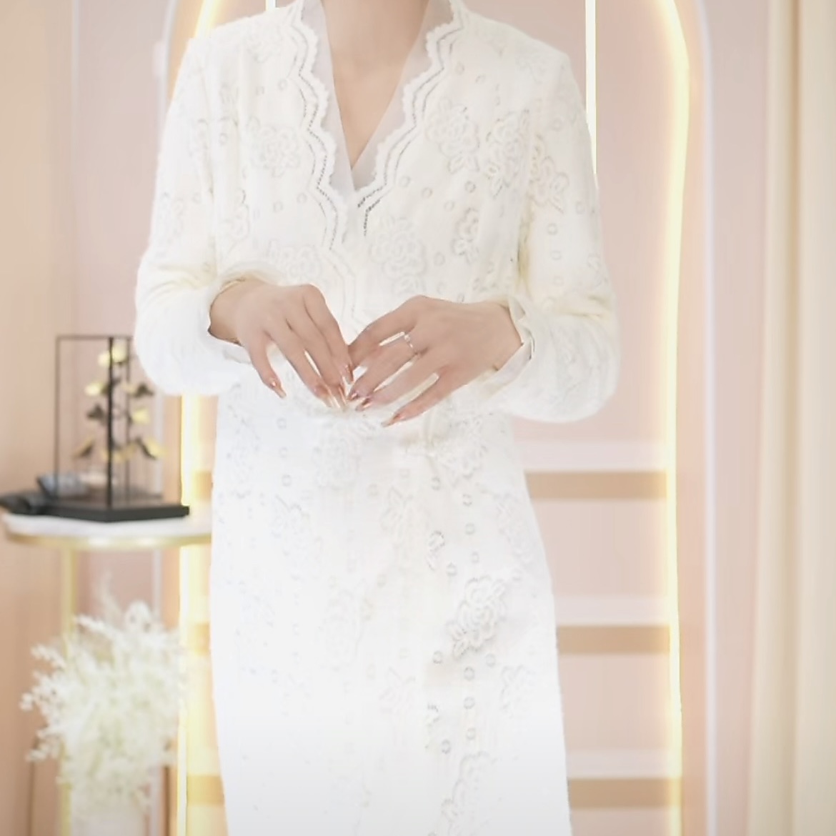 宝儿姐【觅雪】LEMONDISIN2025年国风高端奢华冬时尚优雅连衣裙气质