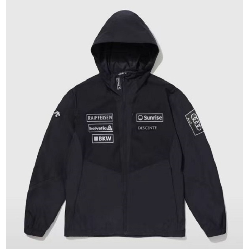 DESCENTE/迪桑特奥迪联名连帽软壳冲锋衣韩版SO323SJK91