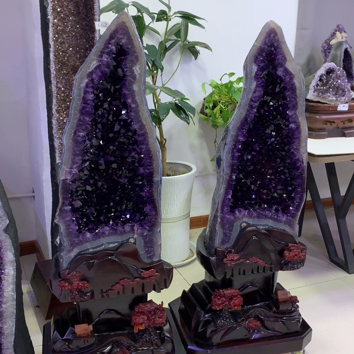 紫晶大型摆件（非配饰）未镶嵌无t