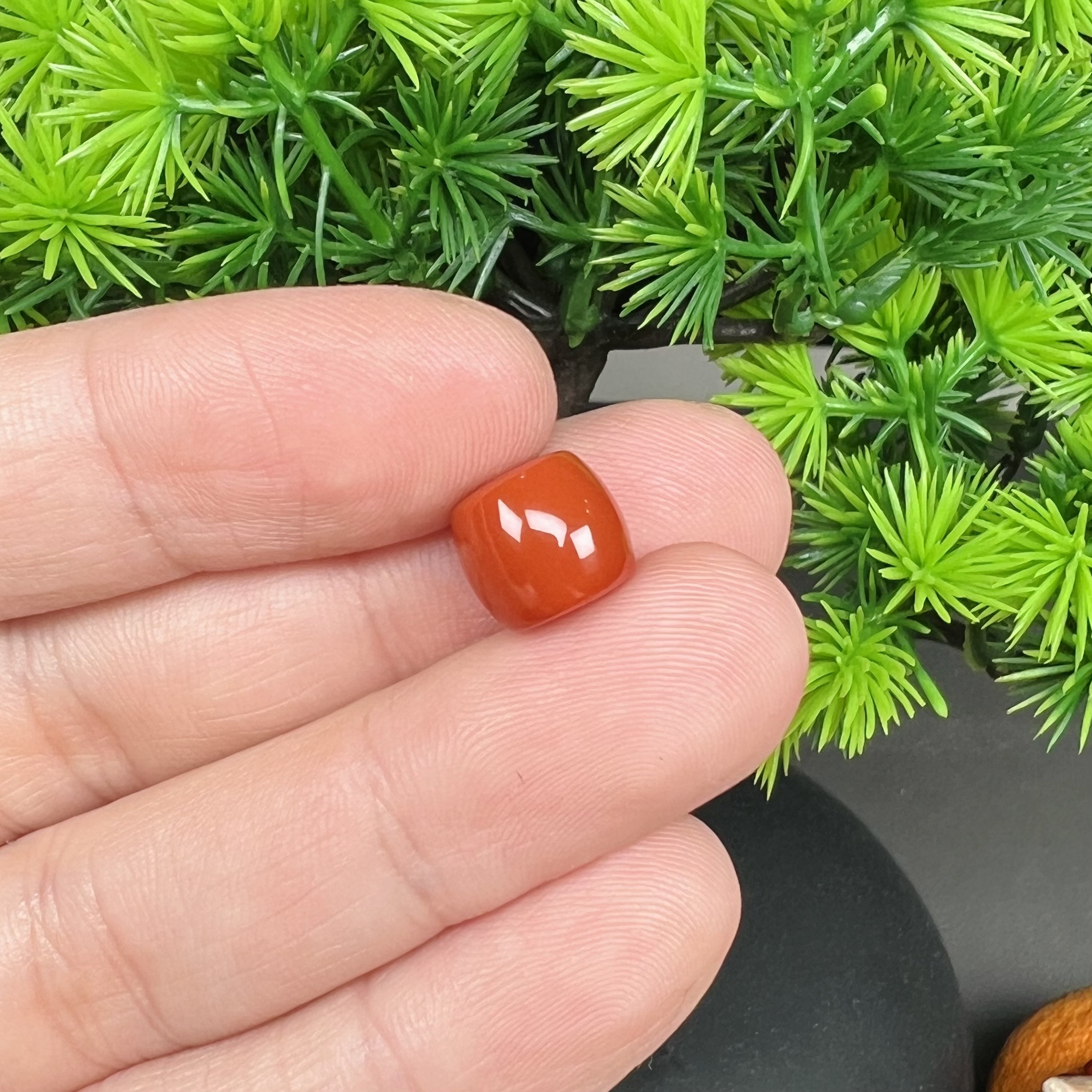 天然原矿南红玛瑙文玩配饰雕刻DIY精工直切卡10*9mm单珠多样性发