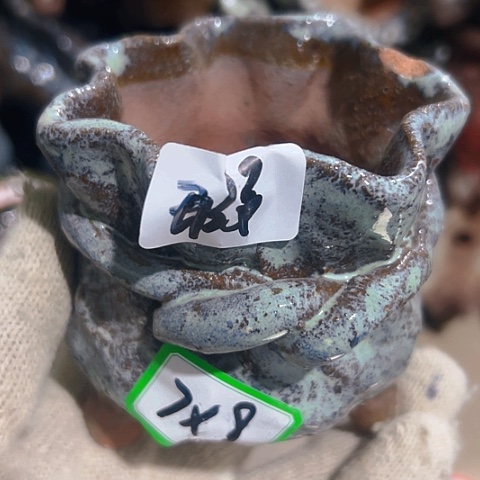 红陶粗陶花盆手工