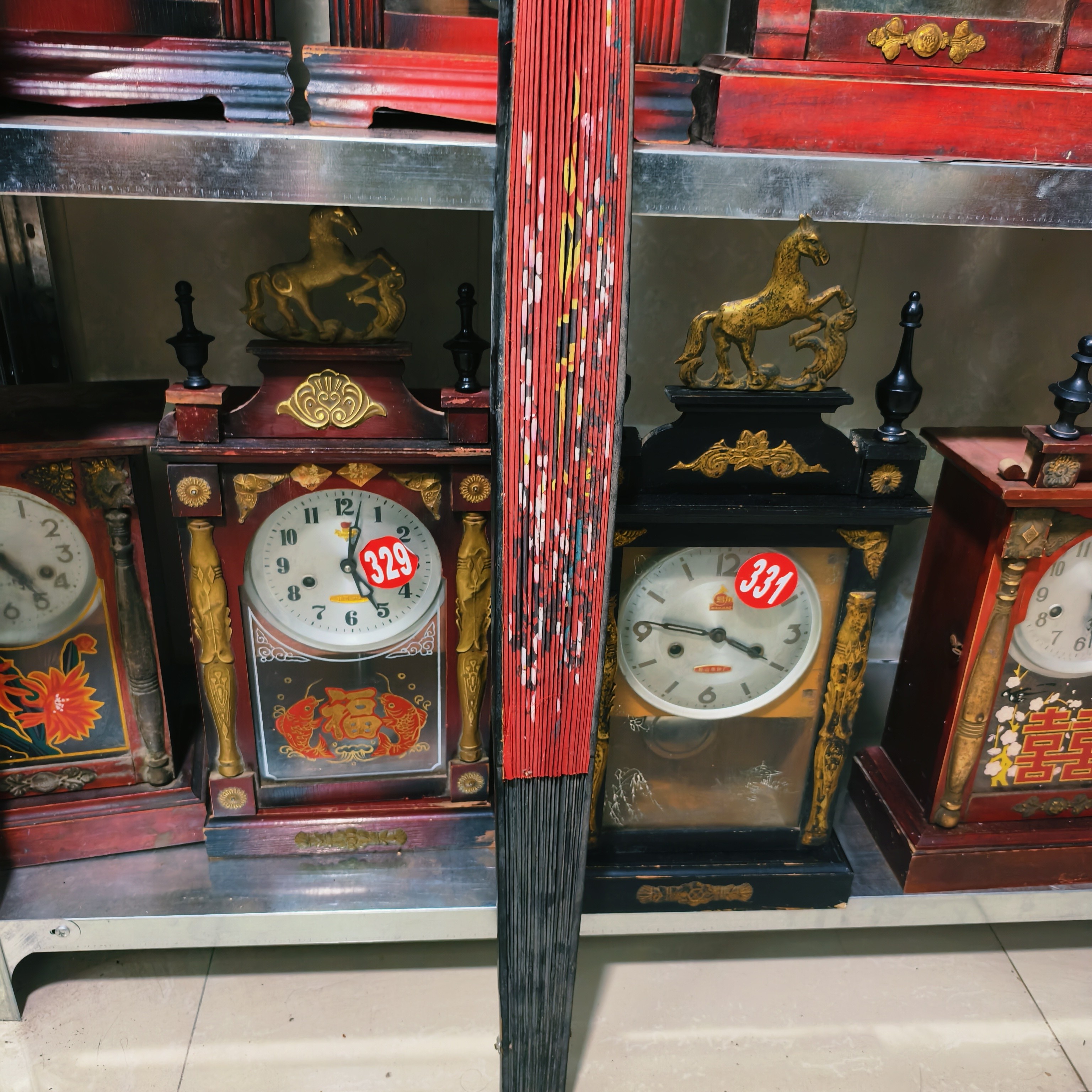 95寸方2.0螺钿满嵌太极道法自然折扇