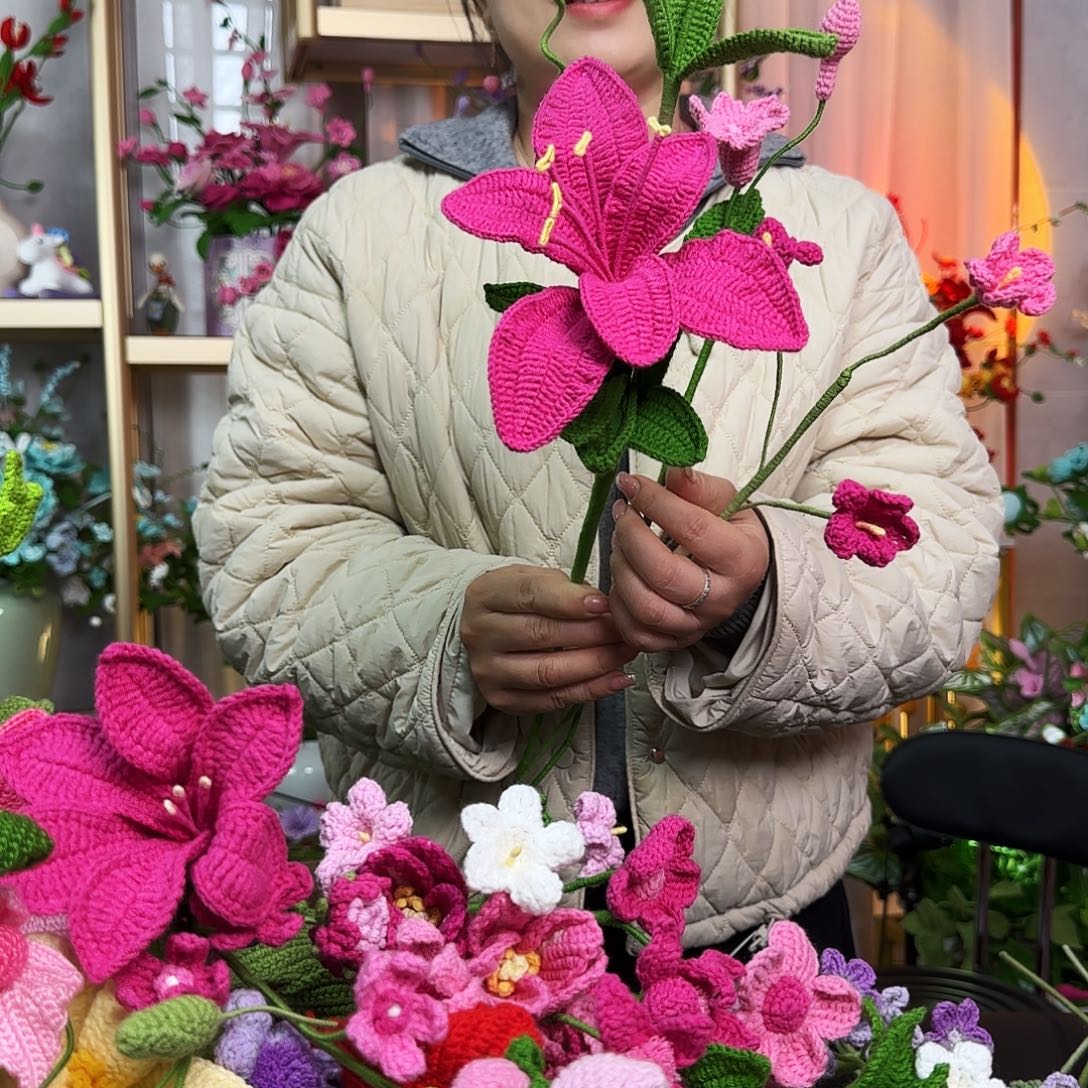手工钩织设计花束