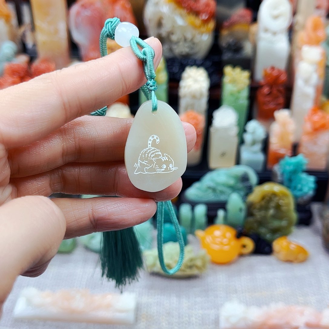 寿山石印石柒*猫5569包邮包刻