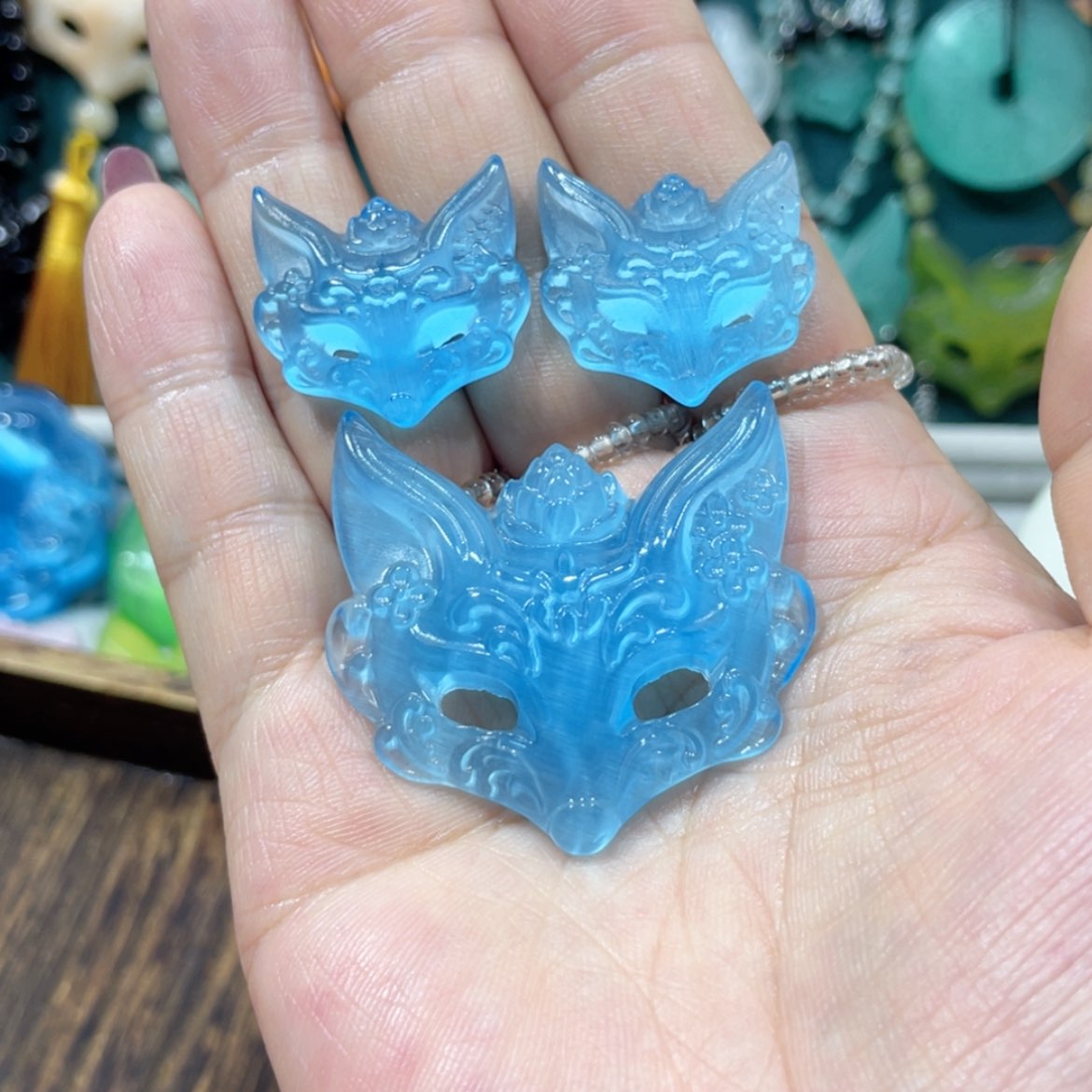 【闪购商品】未镶嵌岫玉颈饰梁*宝15猫眼