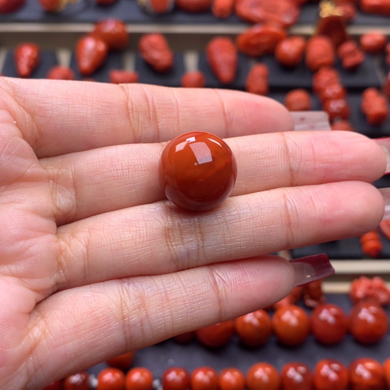 【闪购商品】南红玛瑙圆珠单珠15.5mm未镶嵌