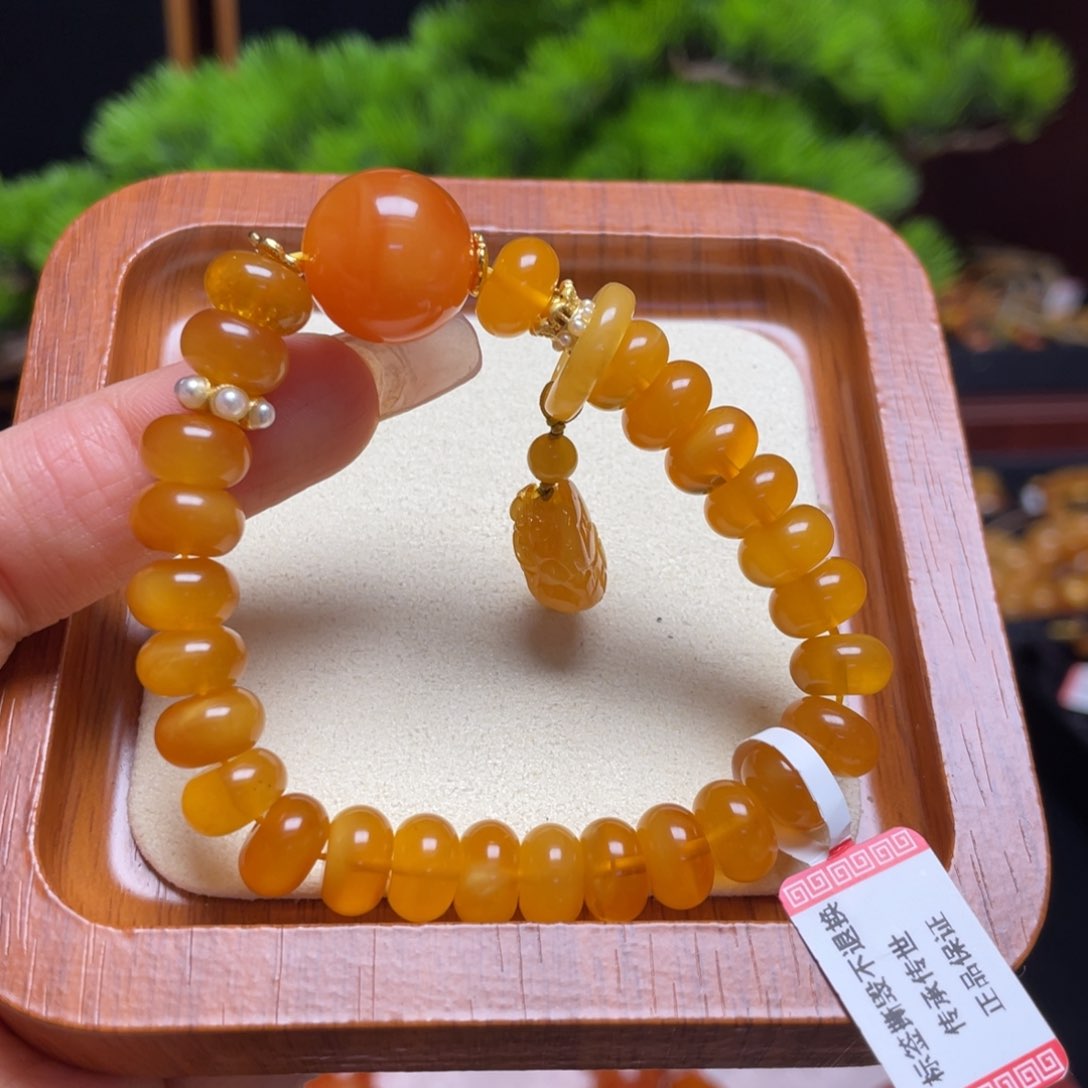 未镶嵌蜜蜡手链手串