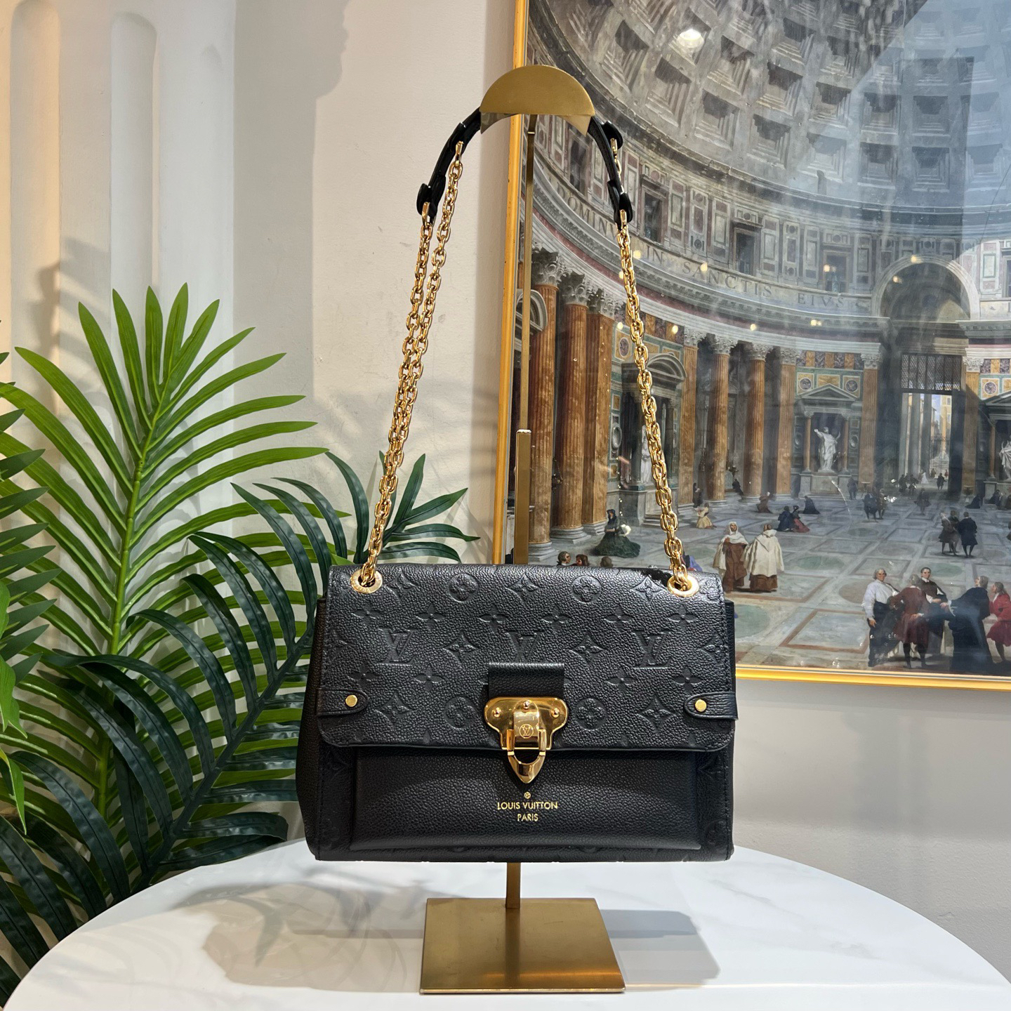 95新 LouisVuitton/路易威登 多宝二奢/29109/ 黑色vavin芯片