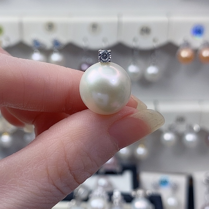 颈饰淡水珍珠银S925镶嵌13+A