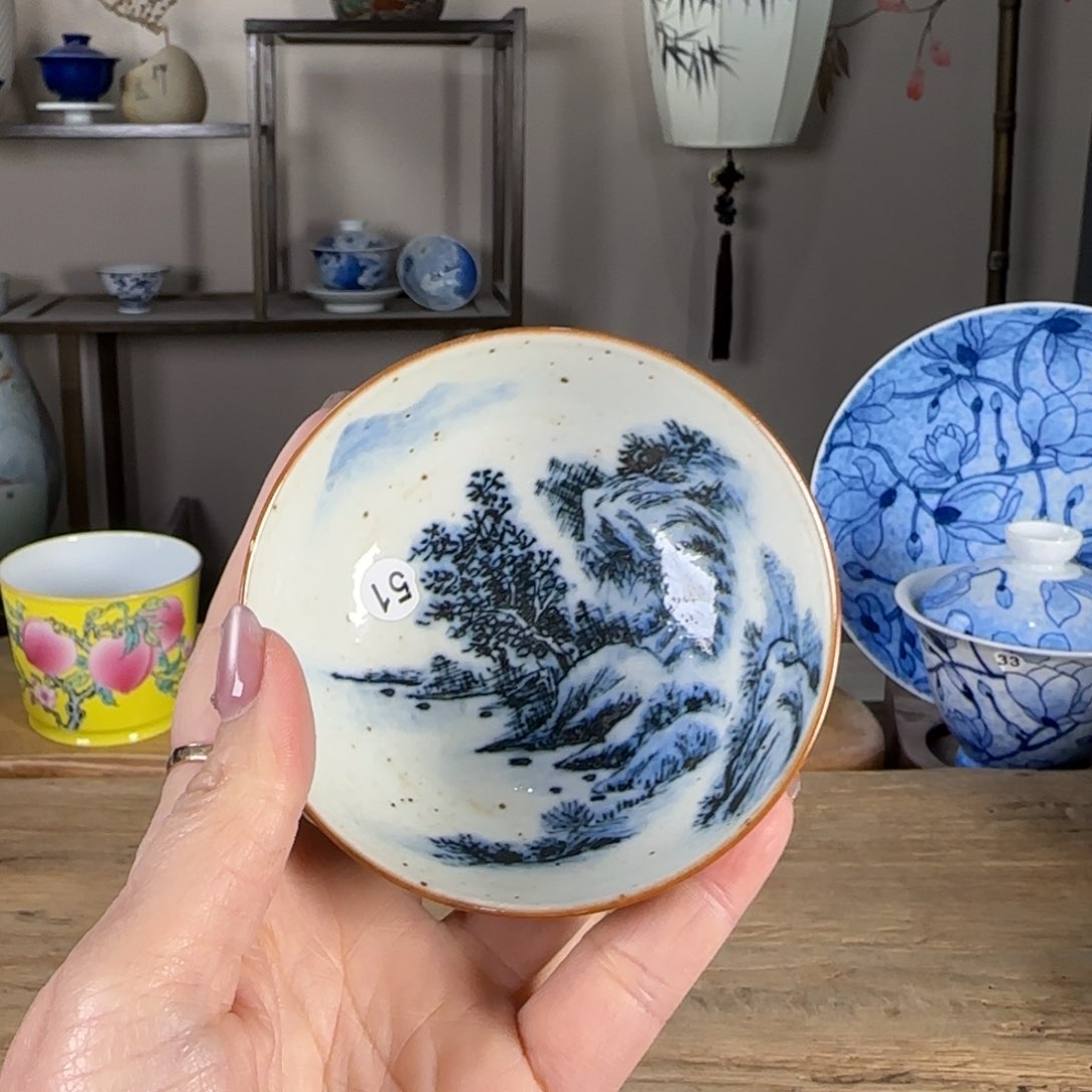 杯景德镇陶瓷柴烧多人