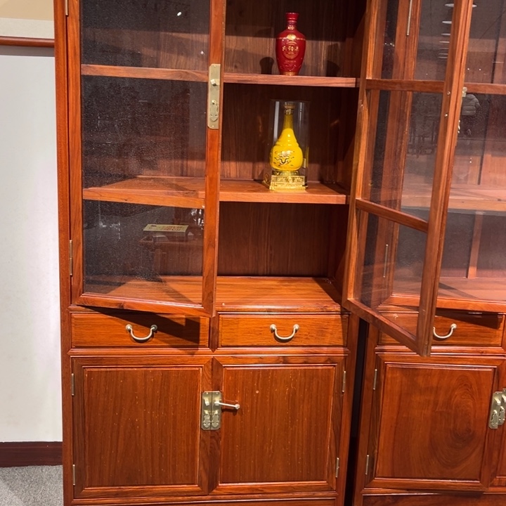 紫檀木类家具用****8缅甸花梨木书柜