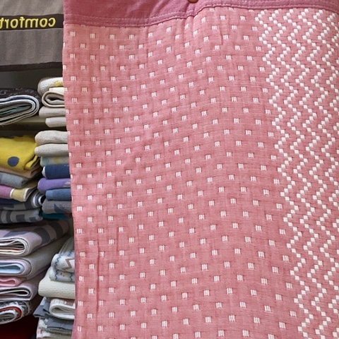 棉孤品粉色水纹床盖2❌2.3