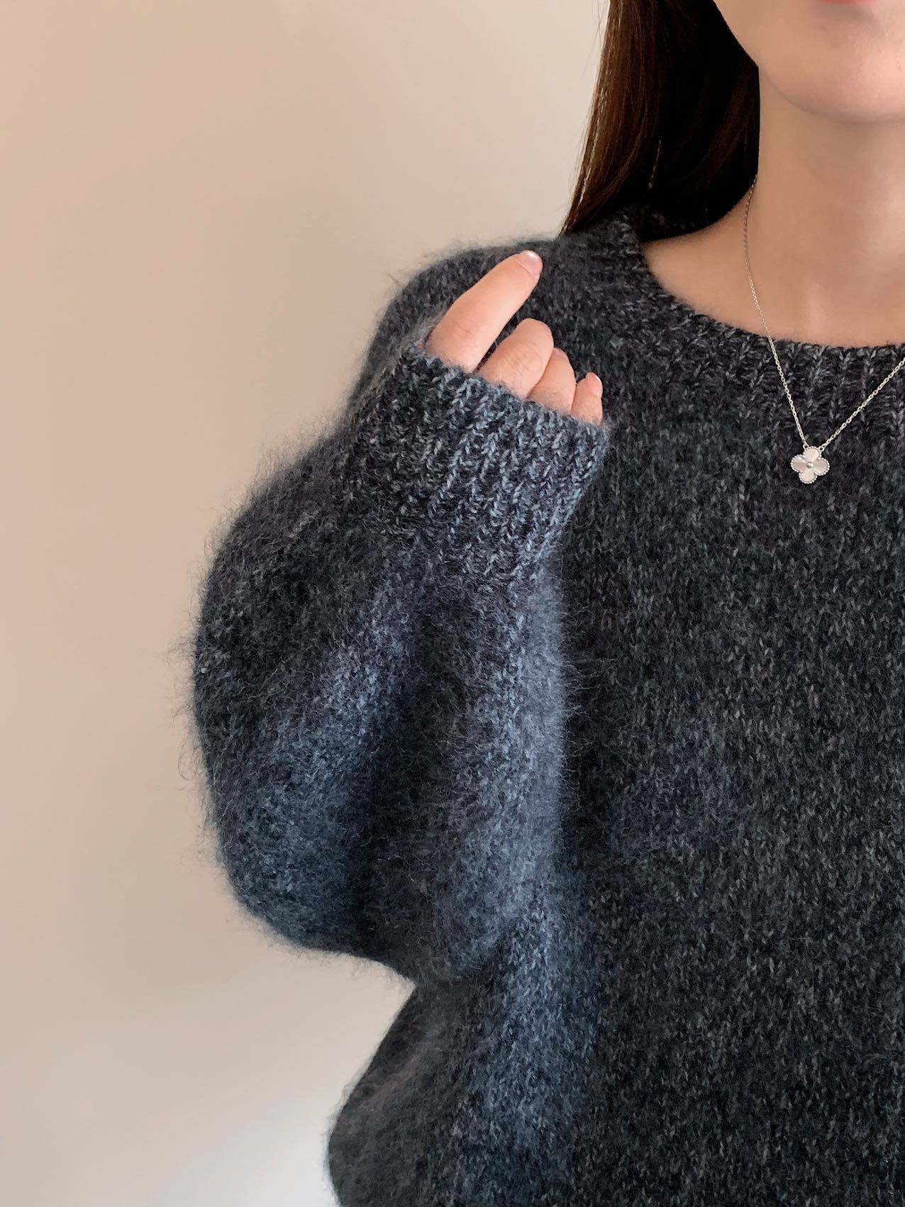 【哆哆】高端轻奢~j口美利奴羊毛针织衫女拉毛长袖打底毛衣A081028