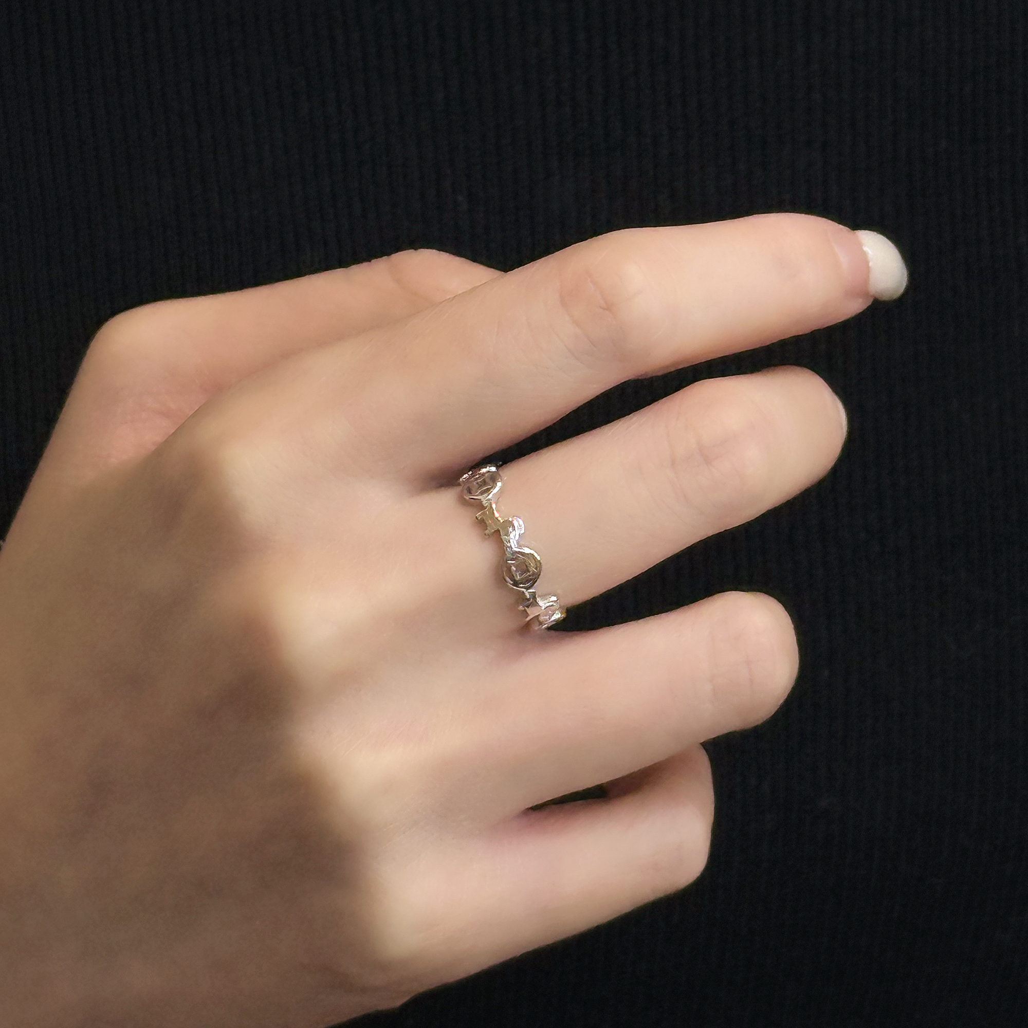 925银戒指 《小马戒指》时尚设计感新中式设计百搭钱币小马银戒指