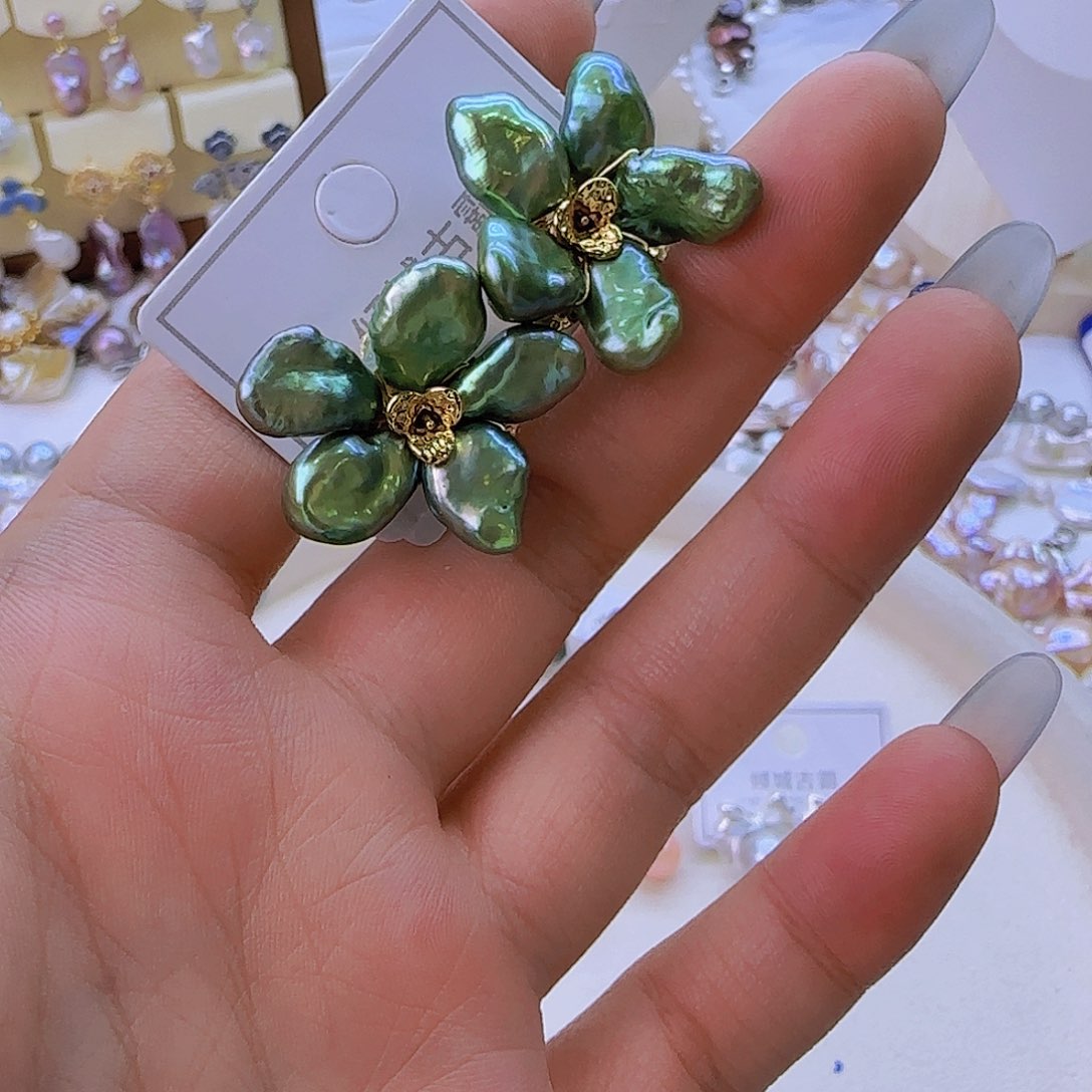 银S925镶嵌淡水珍珠822