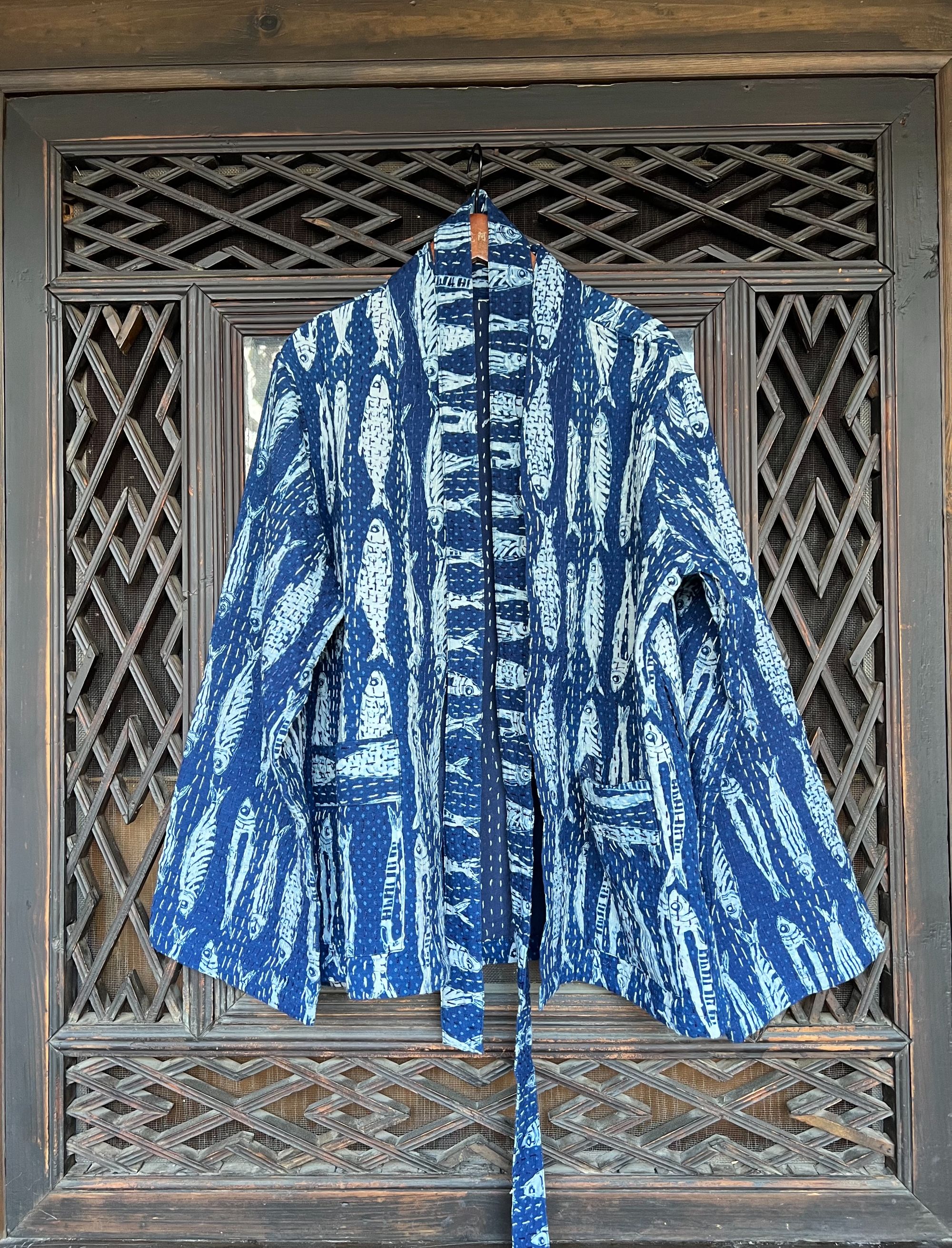 设计师款鱼多多绑带外套