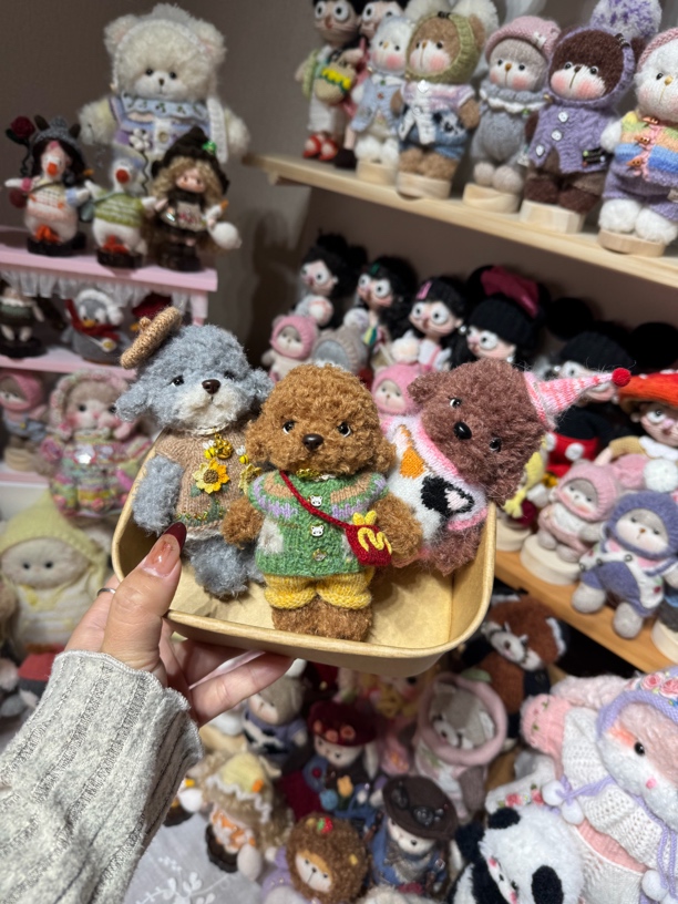 手工编织玩偶针织玩偶毛线，老婆们看好下单，拍下No退No换针织成品