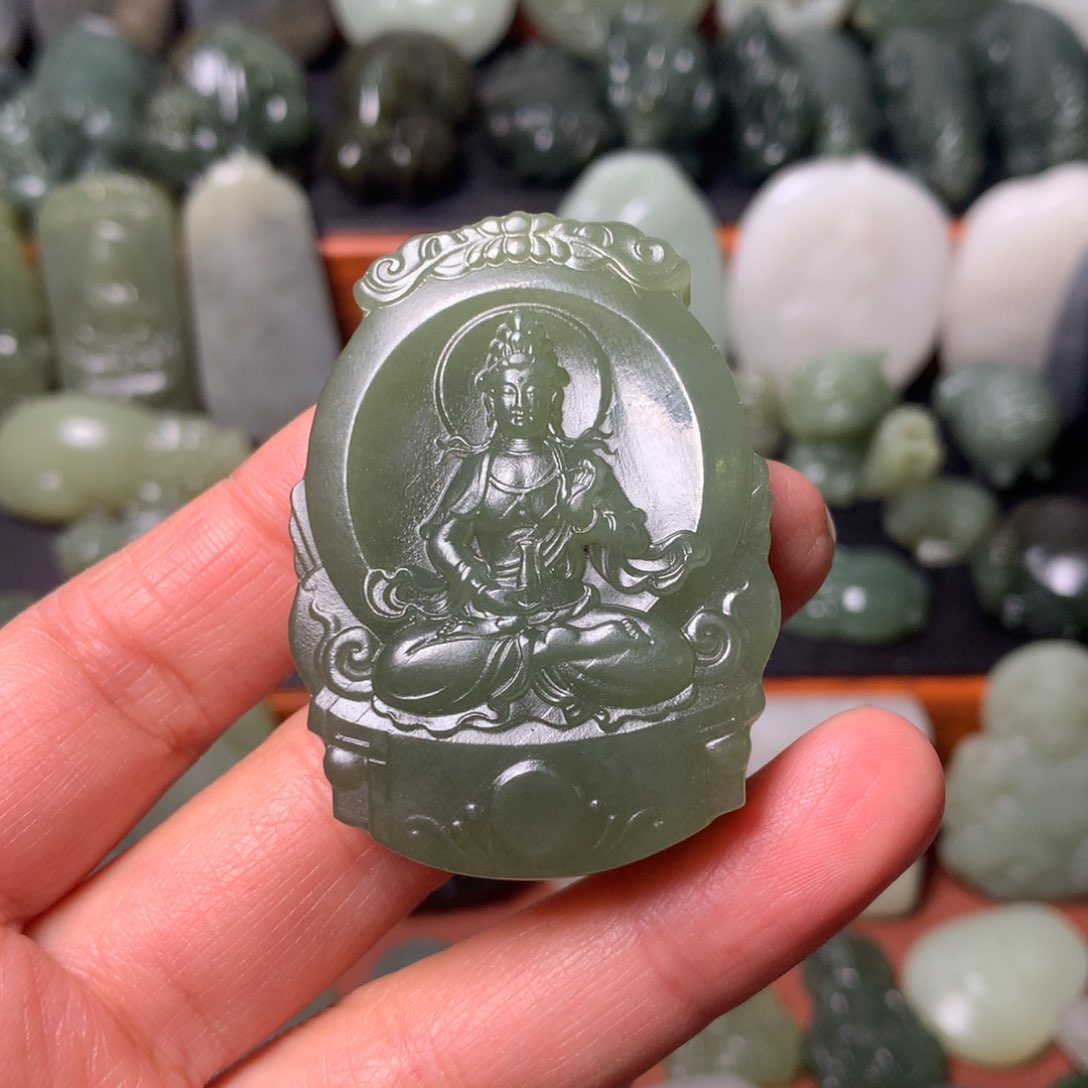 和田玉颈饰未镶嵌挂件22