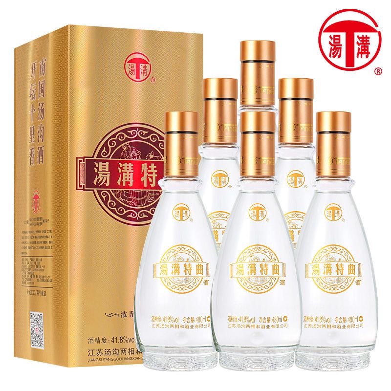 汤沟特曲41.8度480ml*6瓶整箱浓香型白酒江苏名酒粮食酒酒水送礼41.8%vol