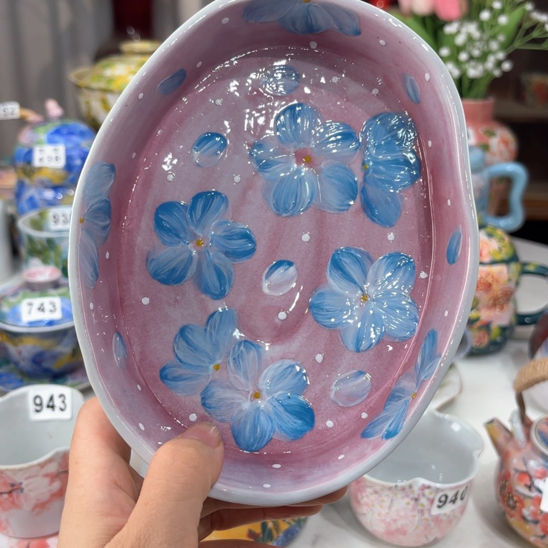 景德镇手绘高温釉下彩陶瓷茶具