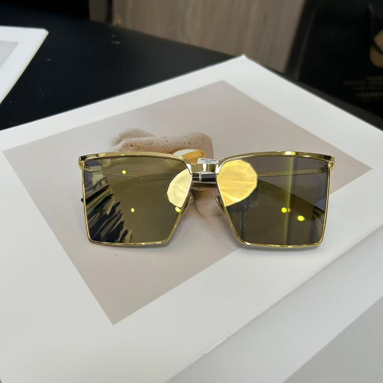 时尚复古港风别致方形镜框开车专用太阳镜墨镜H5909