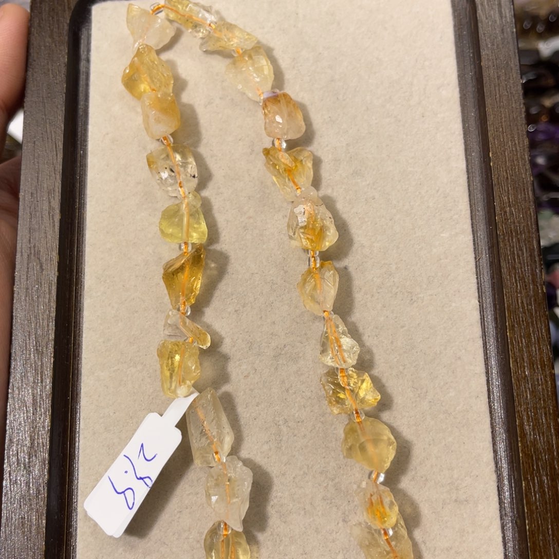 玛瑙/玉髓合金耳饰黄水晶原矿随形