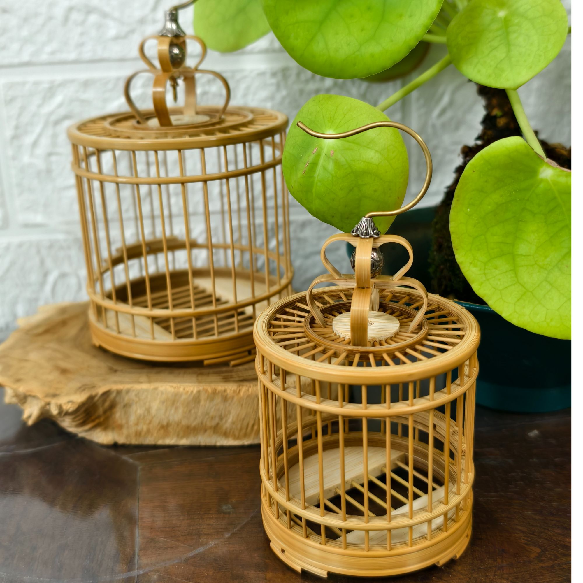 全手工竹编 圆形蝈蝈笼 竹制虫笼