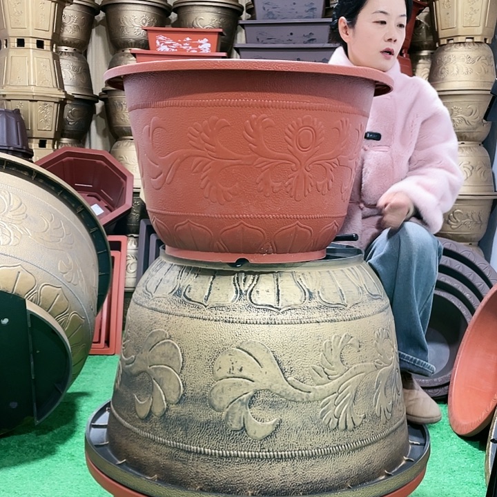 用***8圆盆红色五零四个