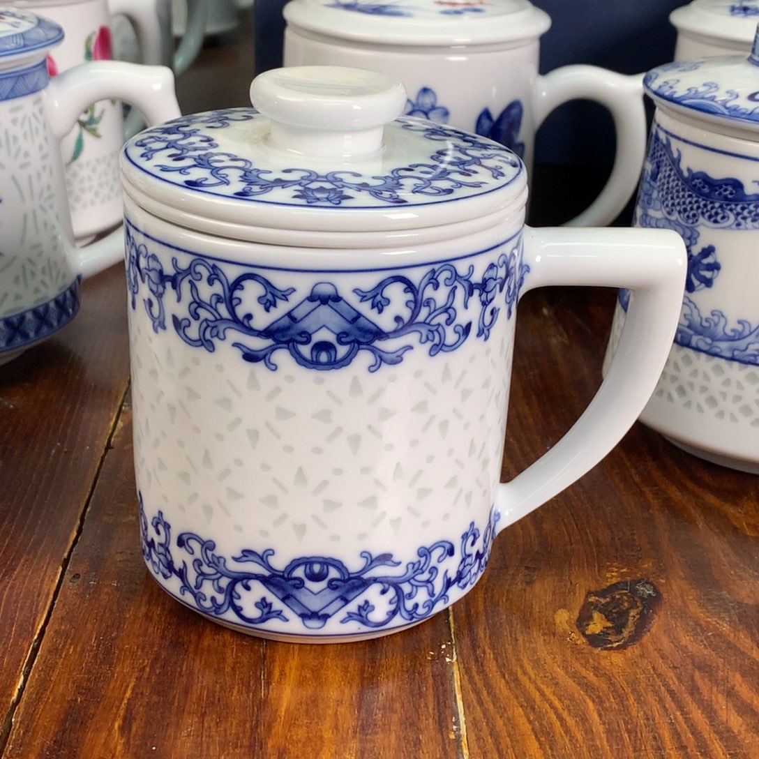 方*景德镇陶瓷高温办公杯