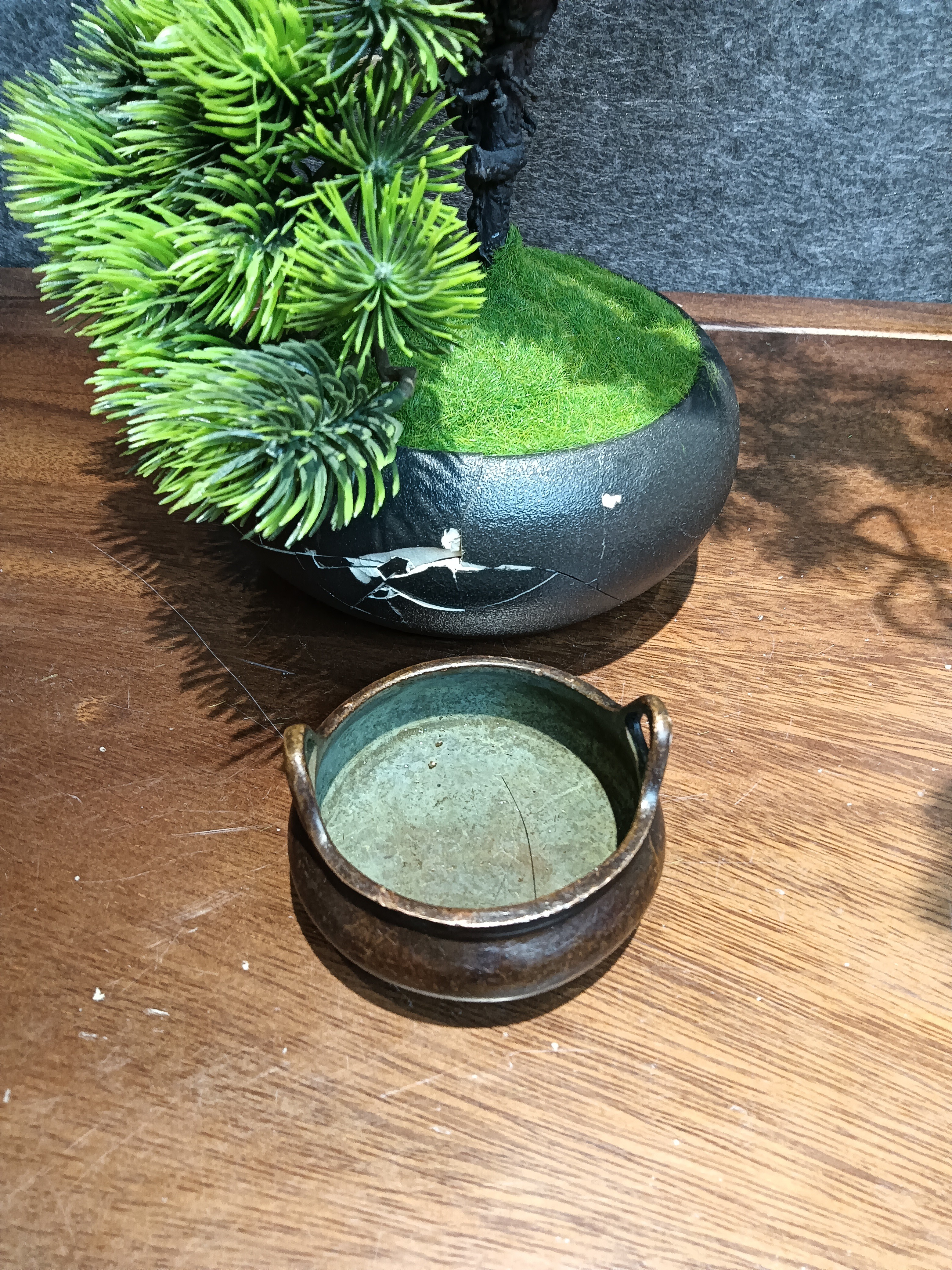 三足小香炉复古摆件