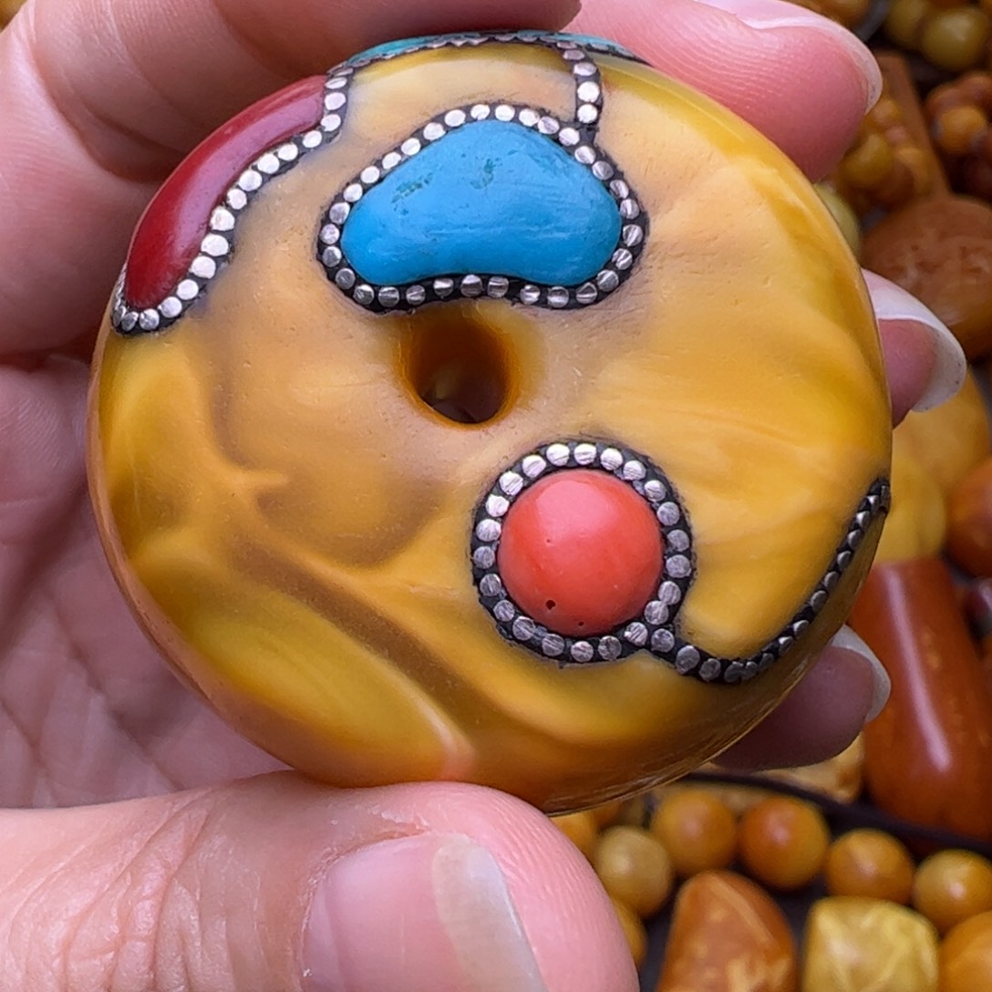 蜜蜡银S925镶嵌珠宝奇石