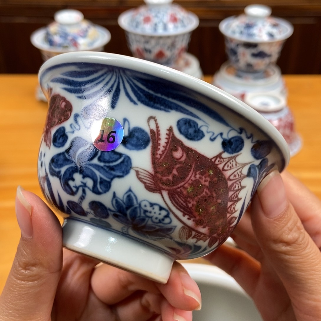手绘现代茶具非古董