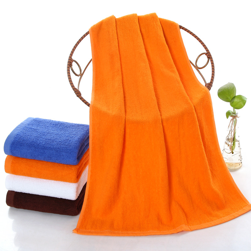 浴室吸水地巾批发 酒店宾馆汗蒸全棉地垫彩色枕巾擦脚巾logo定制