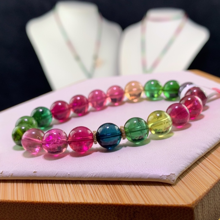 双色碧玺手链未镶嵌